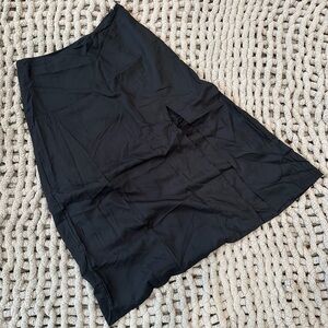 abercrombie & fitch black maxi skirt with slit